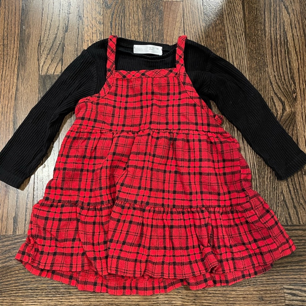 Zara dress with long sleeve shirt under